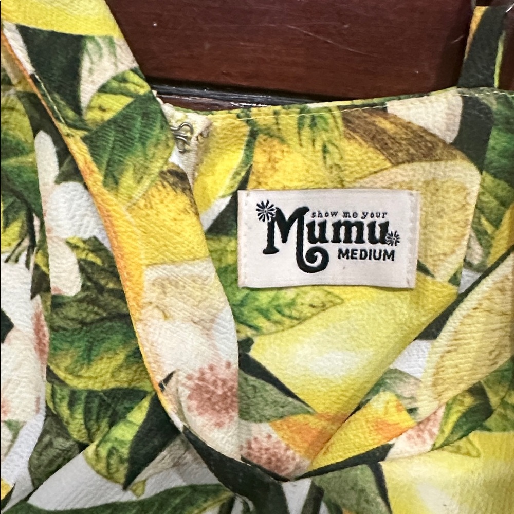 Show Me Your MuMu Yellow Lemon Midi Dress - Picture 5 of 5